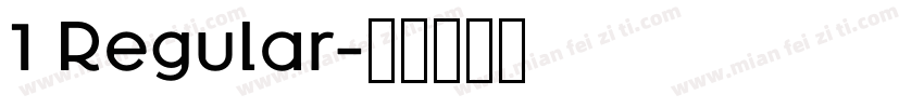 1 Regular字体转换